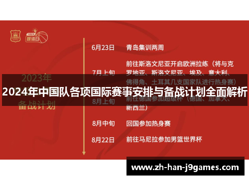 2024年中国队各项国际赛事安排与备战计划全面解析